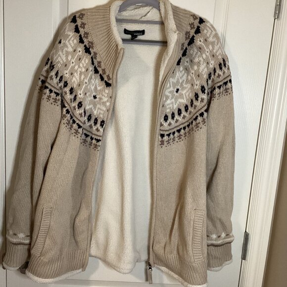 Stormpack Sunice Men's Women's Fleece Lined Fair Isle Sweater Cardigan Size XXL - Picture 5 of 10